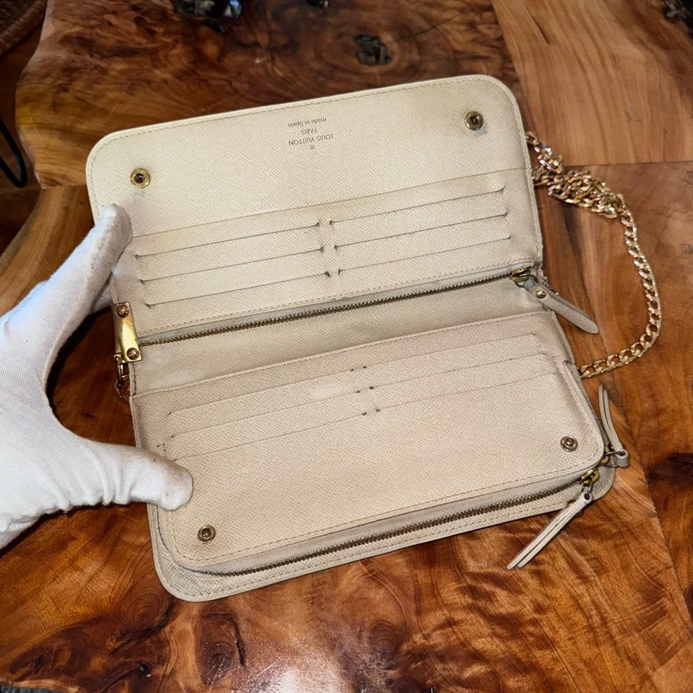 Louis Vuitton, beautiful Damier Azur Insolite Wallet converted vintage - Picture 7 of 15